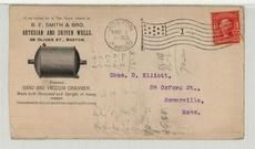 Chas. D. Elliott, 59 Oxford St., Somerville, Mass 1905 B. D. Smith & Bro. Artesian and Driven Wells Front, Perkins Collection 1861 to 1933 Envelopes and Postcards